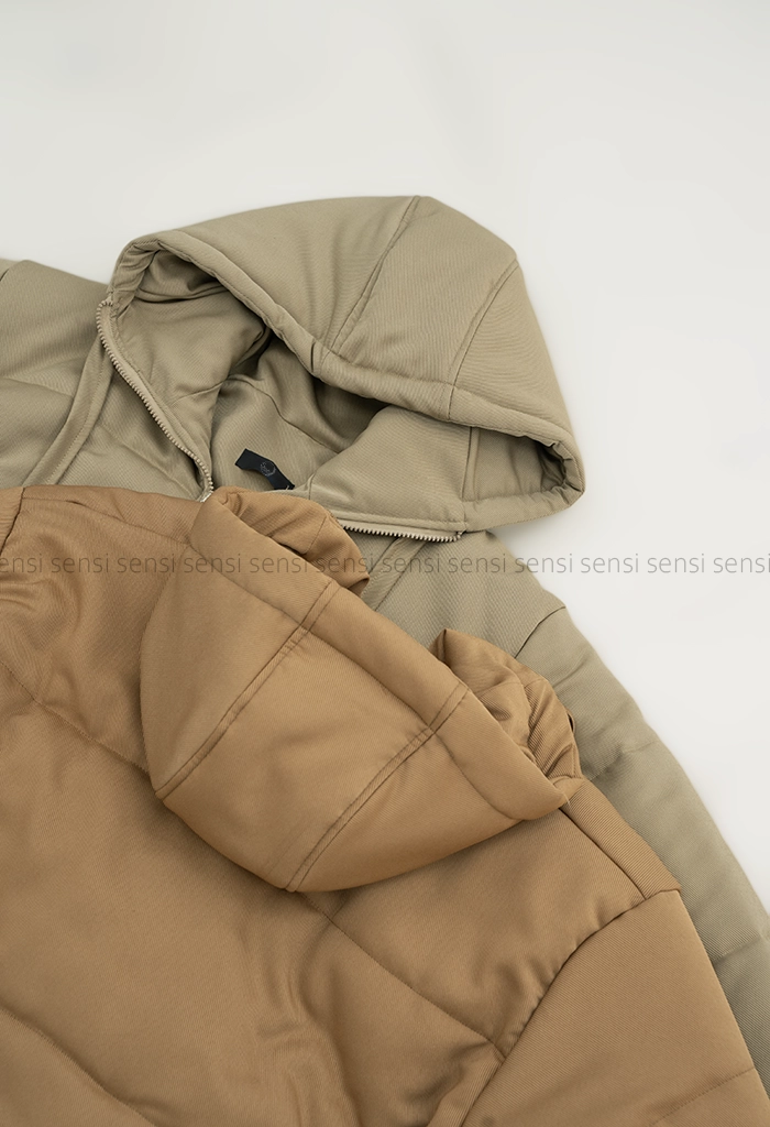 کاپشن کوتاه کتان کج راه کد1004769